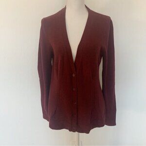 CAbi Catch Garnet Red Button Cardigan Style 3529 Size M